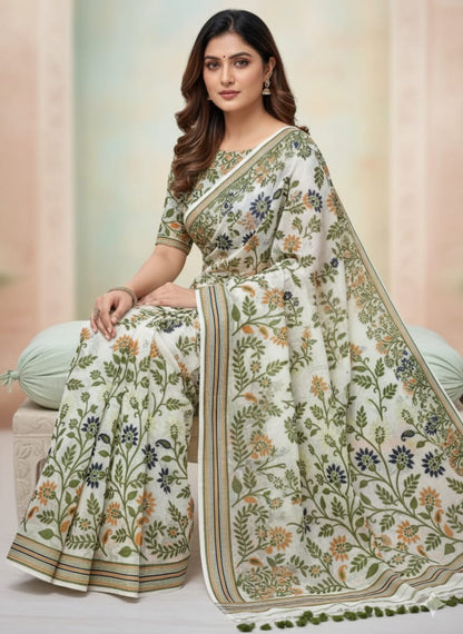 Resham Dhakai Jamdani Saree