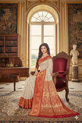 Silk Sari/Saree Tissue silk Kanjivaram Style Festive Partywear Unstitched Blouse pc