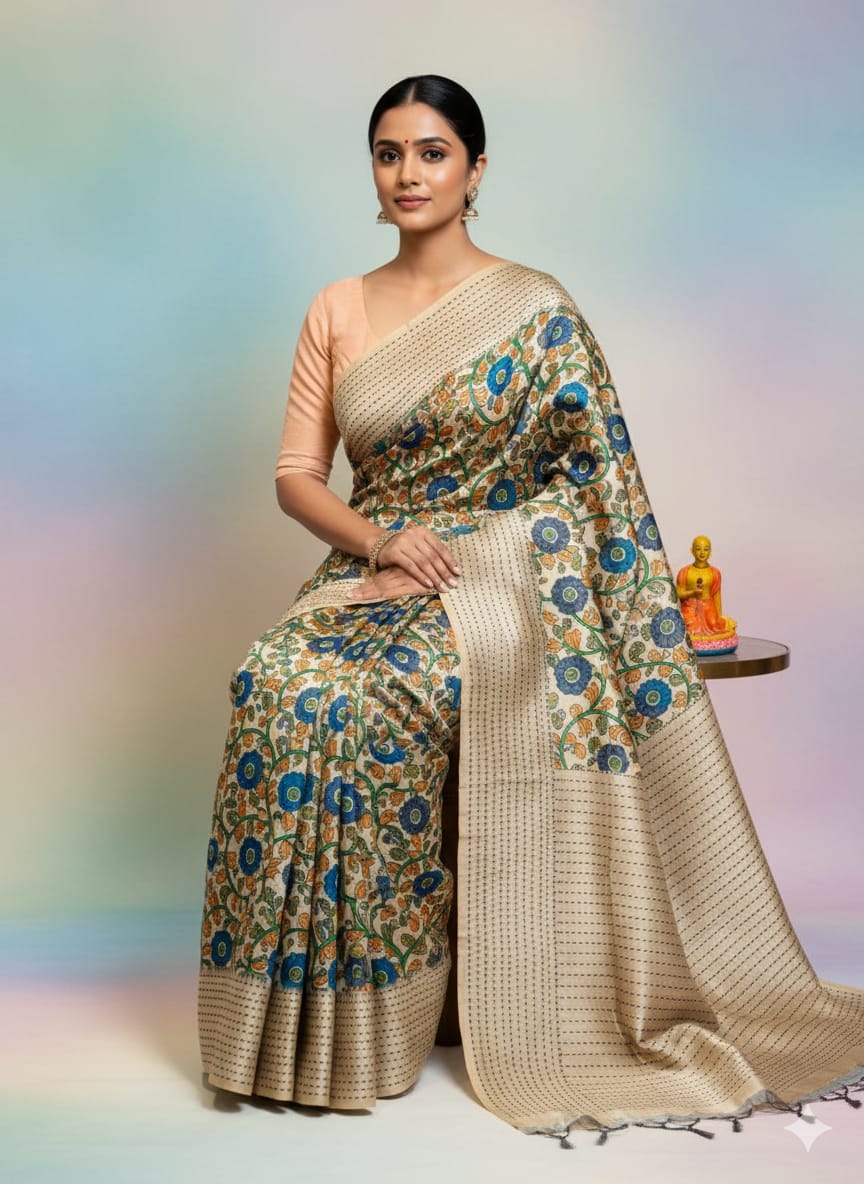 Tassar Katha Silk Saree