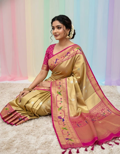 Premium Tissue Paithani Soft Banarsi Saree