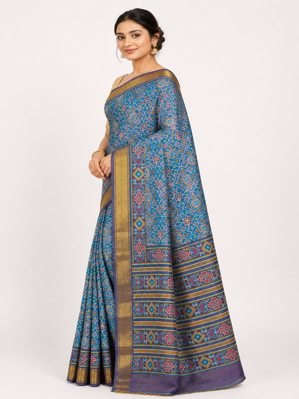 Cotton Silk Saree/Sari Potola Style Partywear Saree