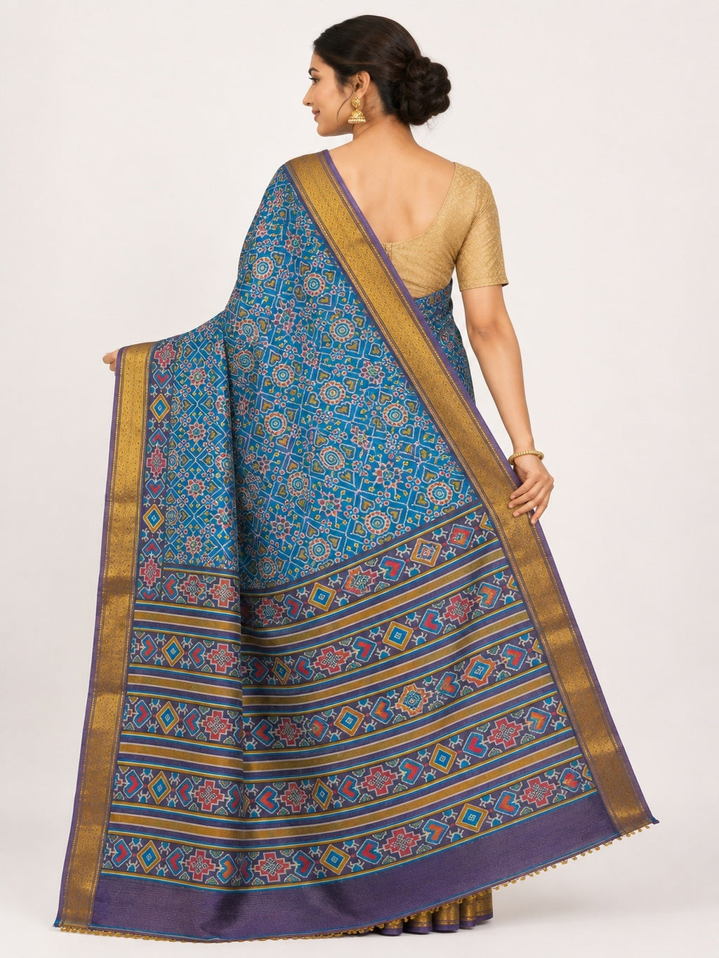 Cotton Silk Saree/Sari Potola Style Partywear Saree