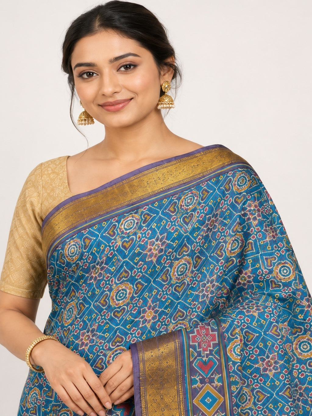 Cotton Silk Saree/Sari Potola Style Partywear Saree