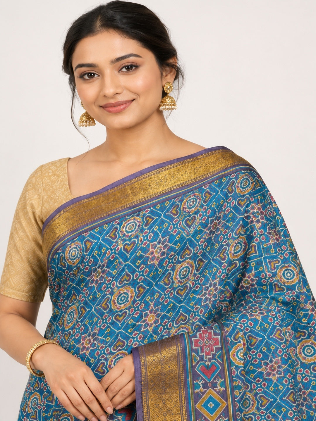 Cotton Silk Saree/Sari Potola Style Partywear Saree