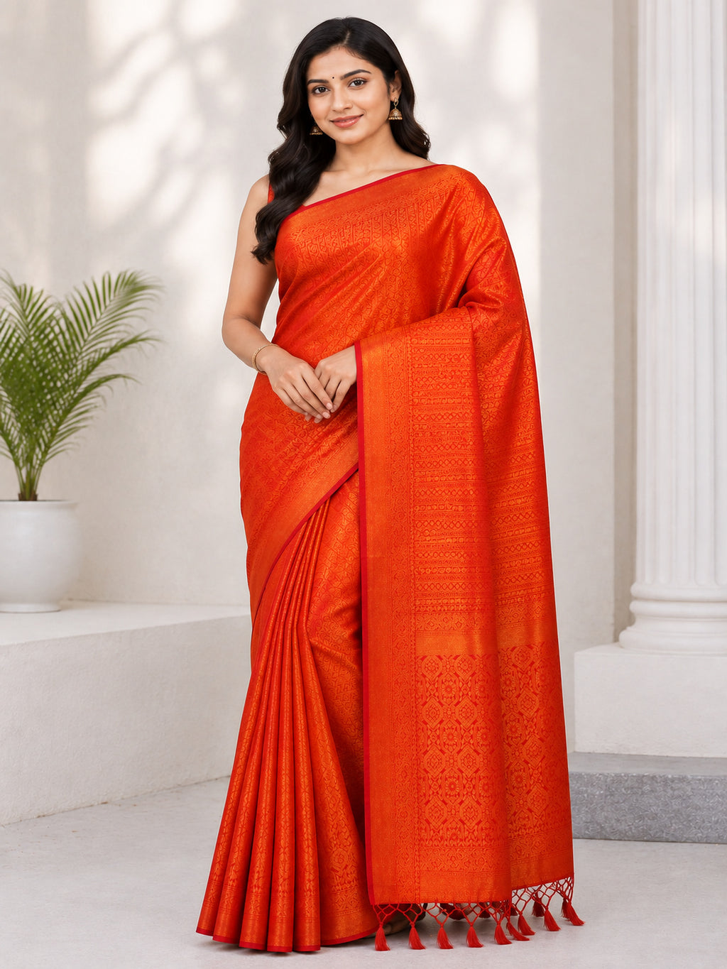 Soft Silk Woven design Tassels Saree