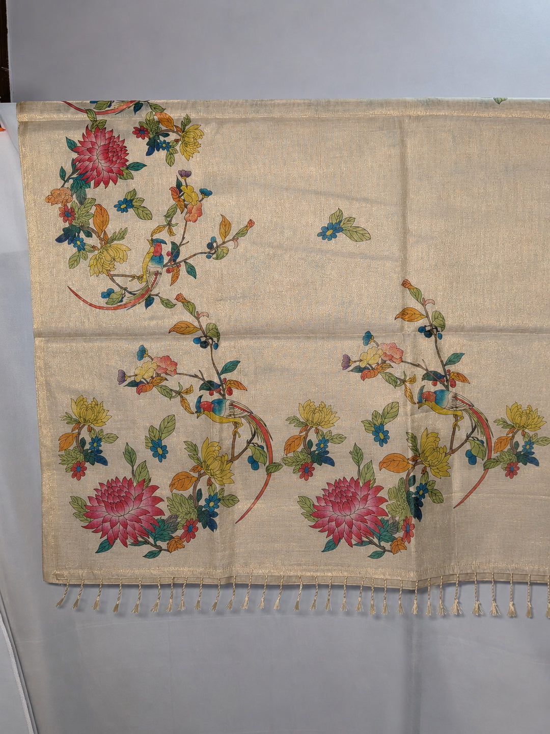 Cotton Silk Floral Woven Design saree with Woven Design Border