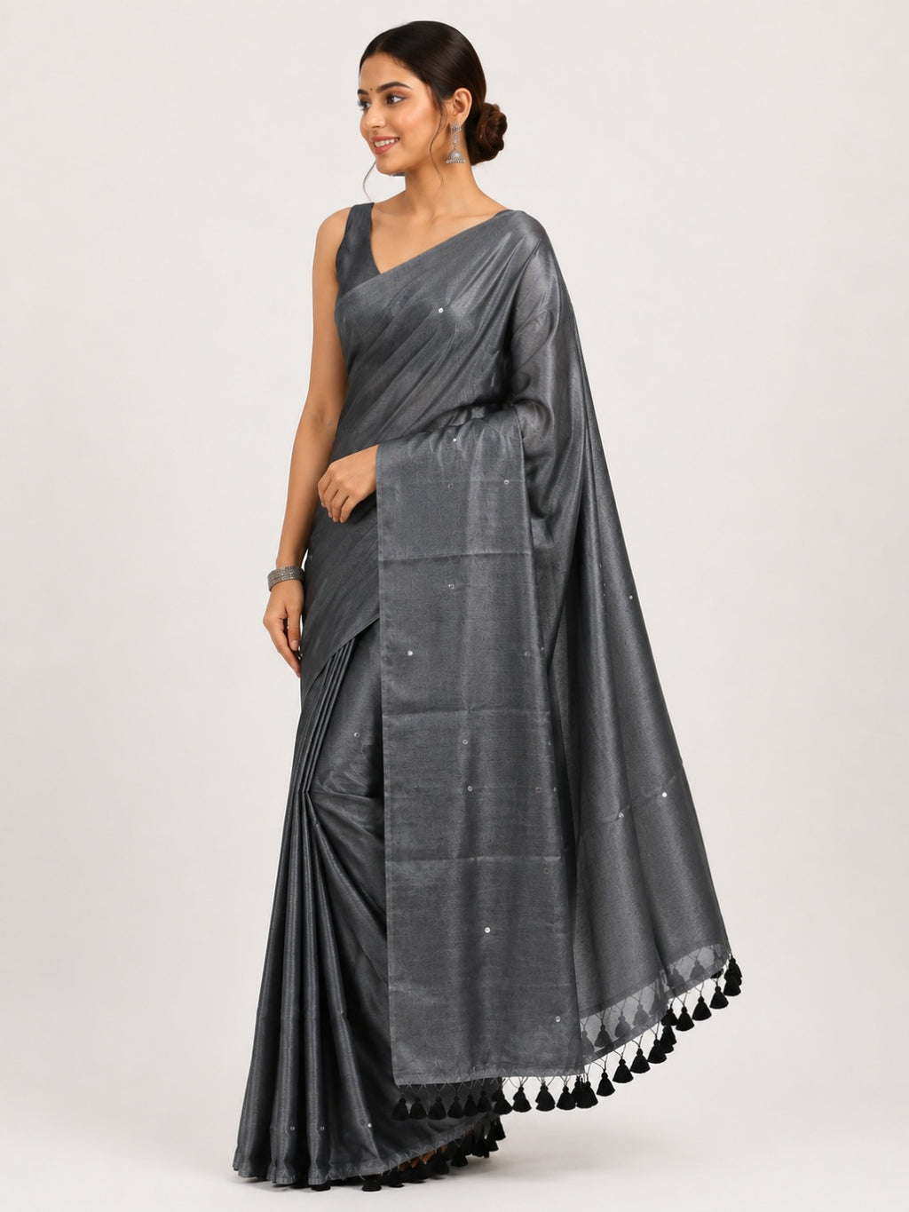 Pure soft Raga Tissue cotton Golden Sequin Saree