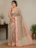 Soft Silk Multicolor Woven Design Saree with Unstitched Blouse