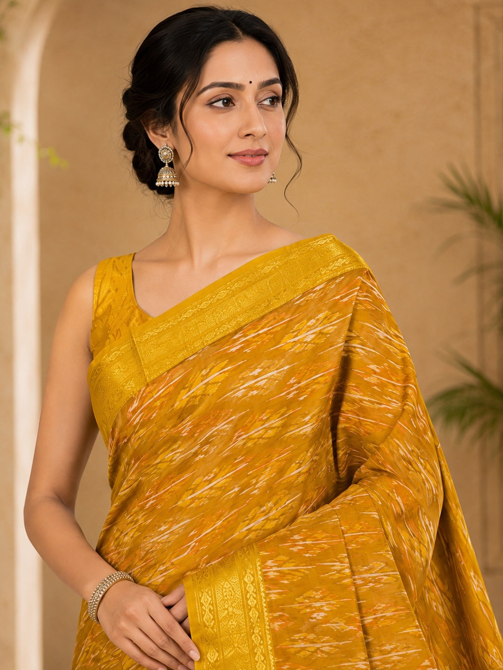 Cotton Silk Saree/Sari Potola Style Partywear Saree