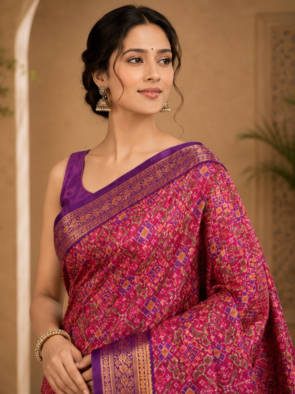 Cotton Silk Saree/Sari Potola Style Partywear Saree