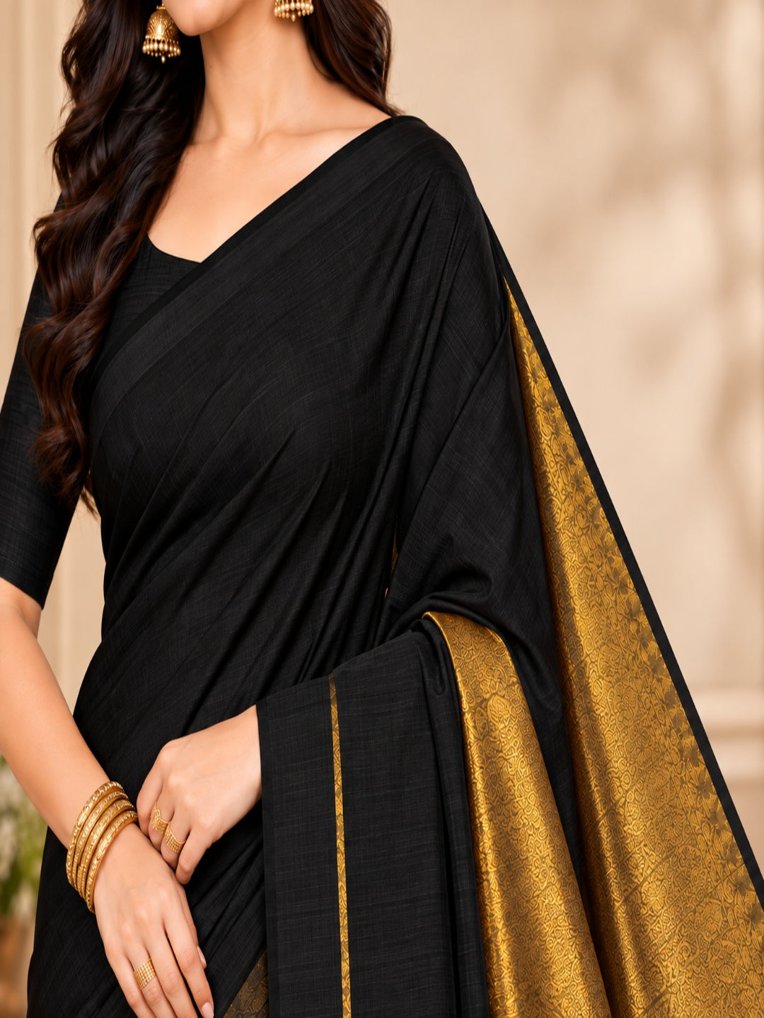 Zari Pure Cotton Designer Khadi Saree
