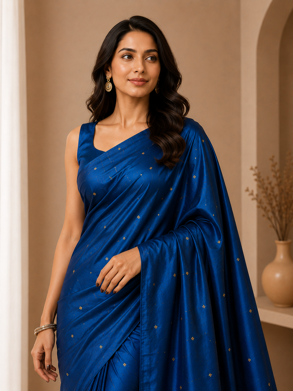 Pure soft Raga Tissue cotton Golden Sequin Saree
