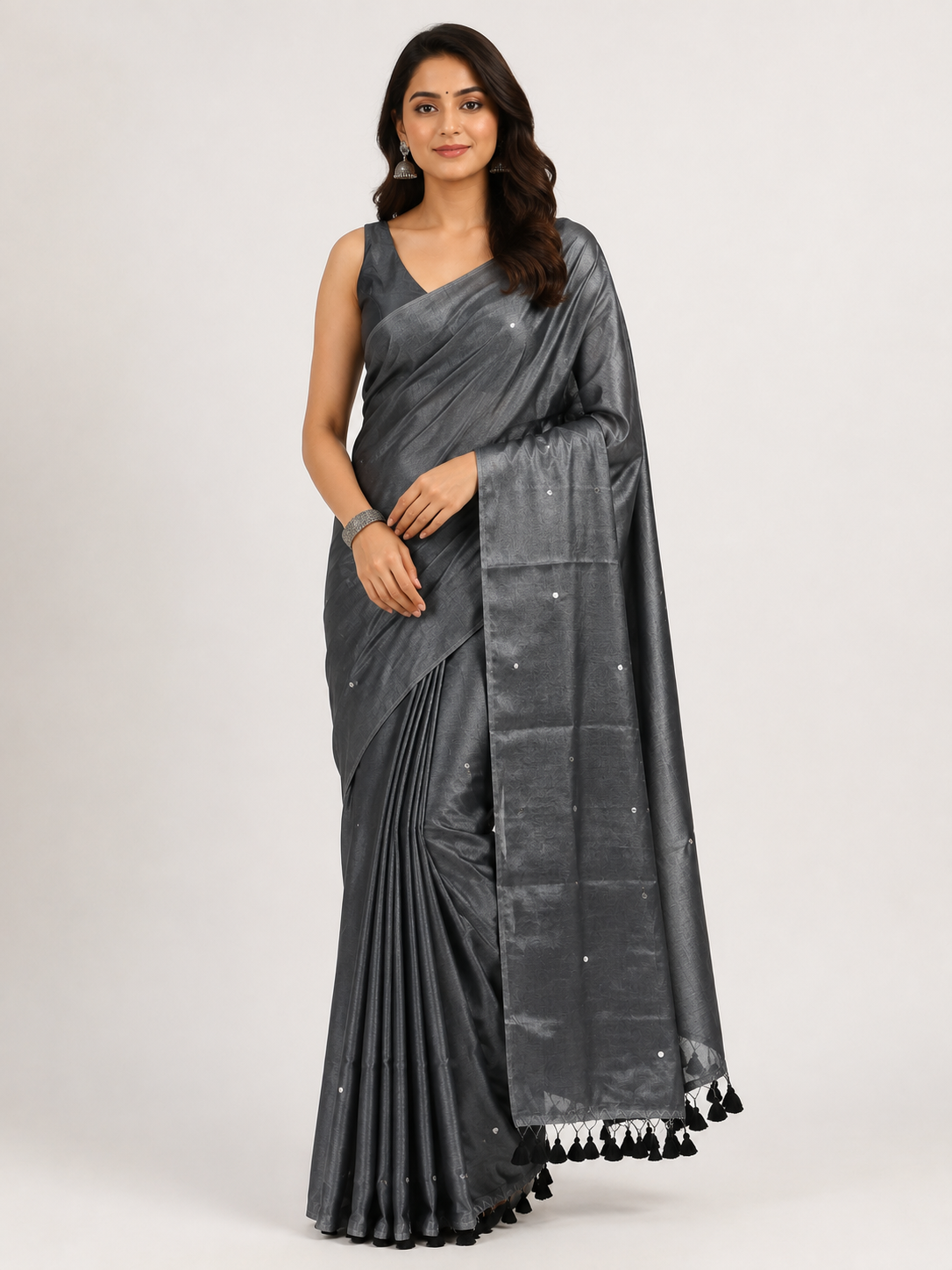 Pure soft Raga Tissue cotton Golden Sequin Saree