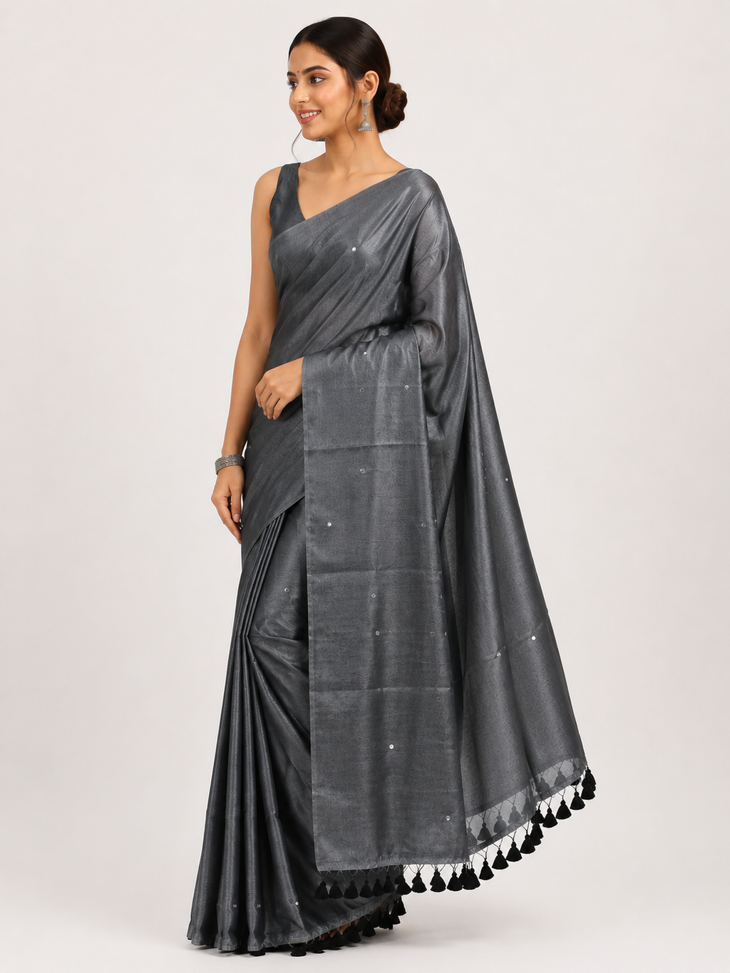 Pure soft Raga Tissue cotton Golden Sequin Saree
