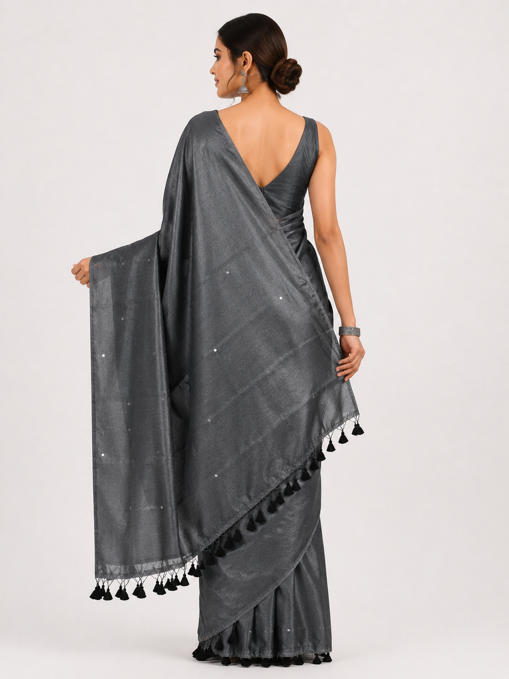 Pure soft Raga Tissue cotton Golden Sequin Saree