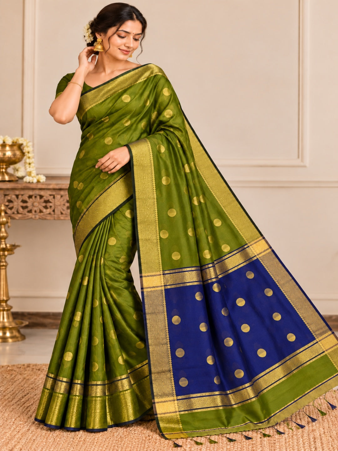Zari Maheshwari Silk Cotton Saree