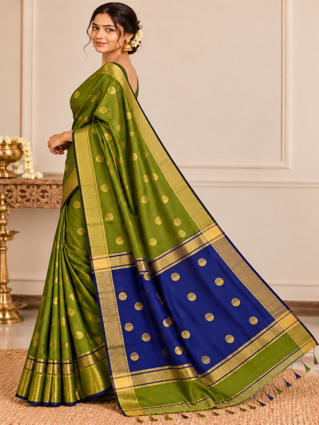 Zari Maheshwari Silk Cotton Saree