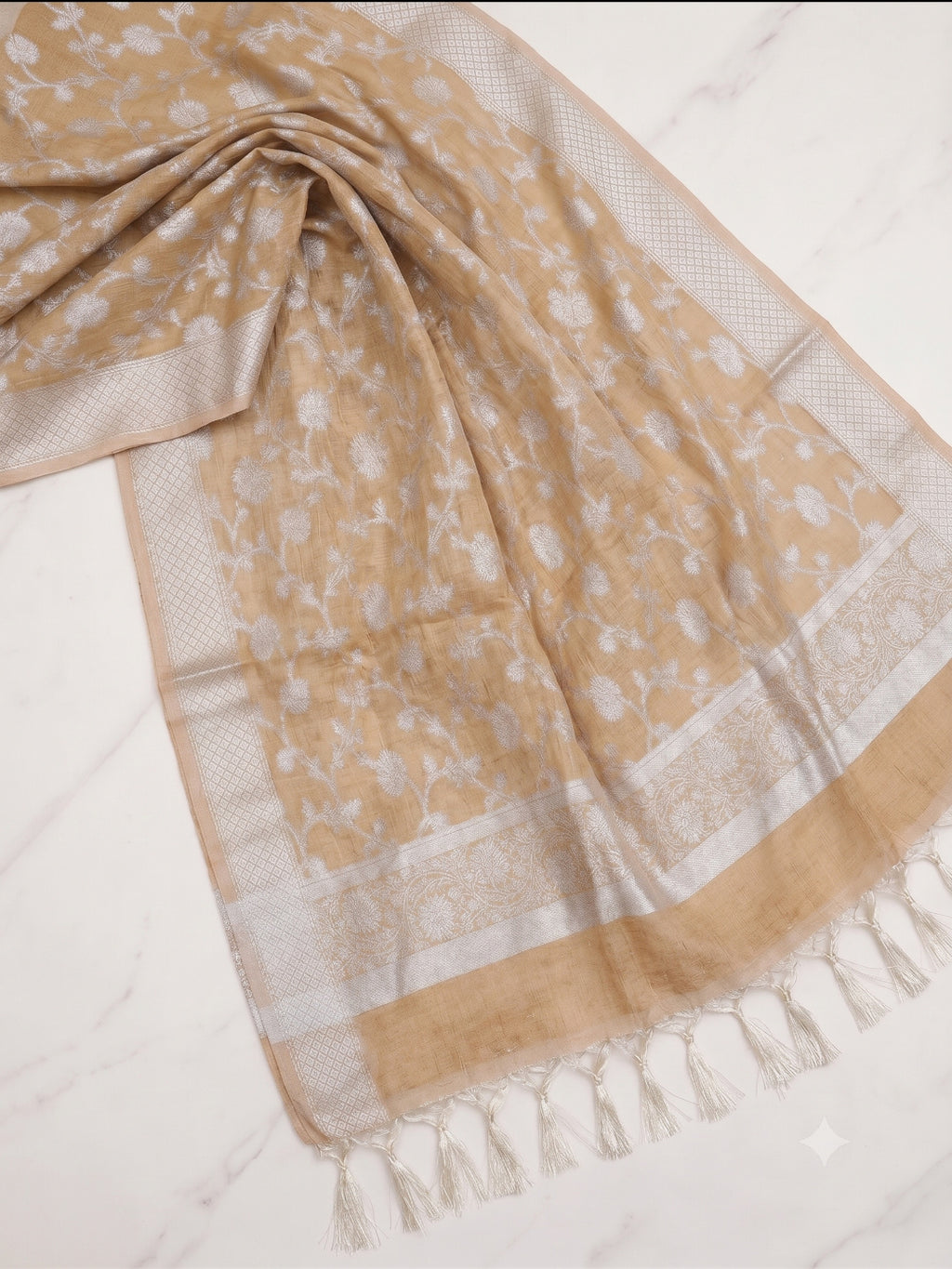 Banarsi Cotton Silk 3pc Unstitched Suit Zari Weaving Suit