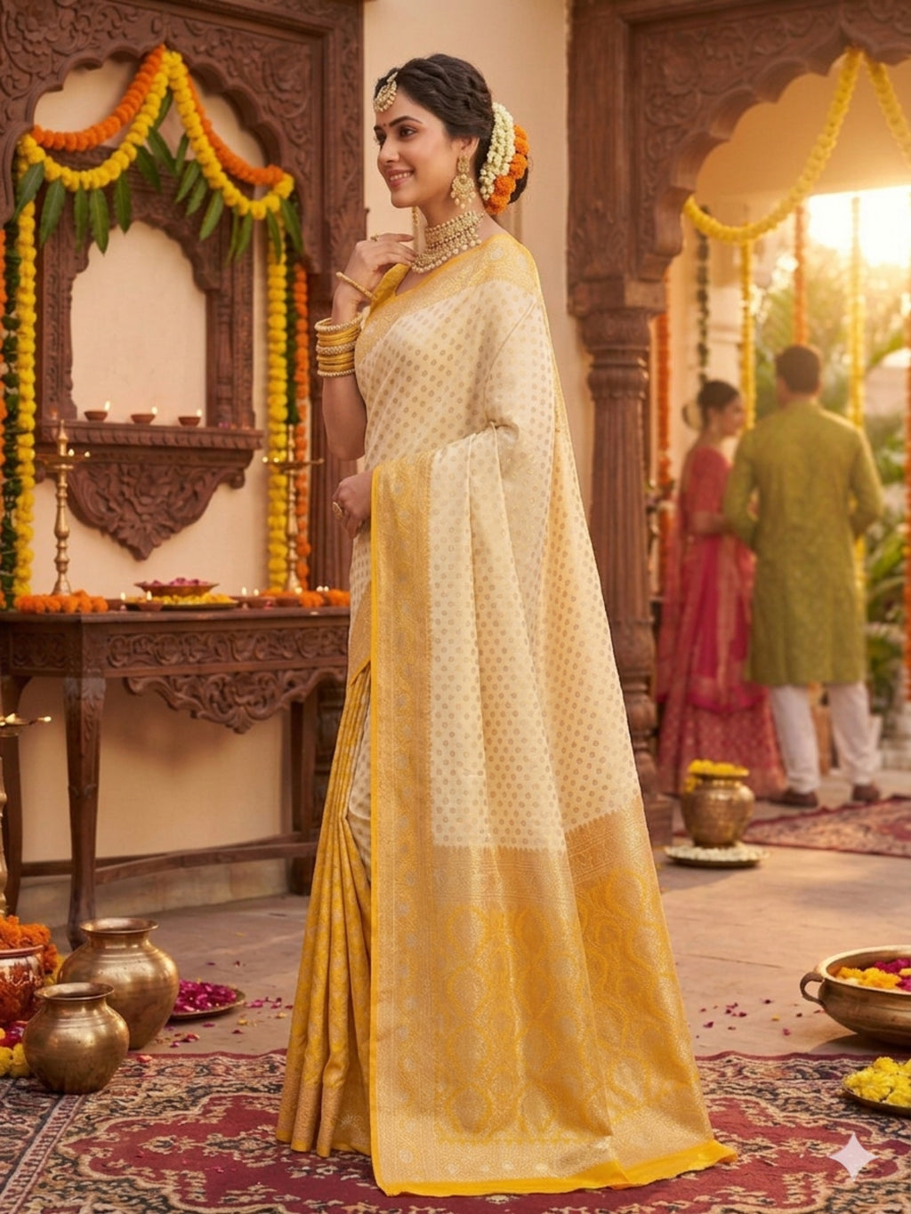 Woven Design Zari Art Silk Banarasi Saree