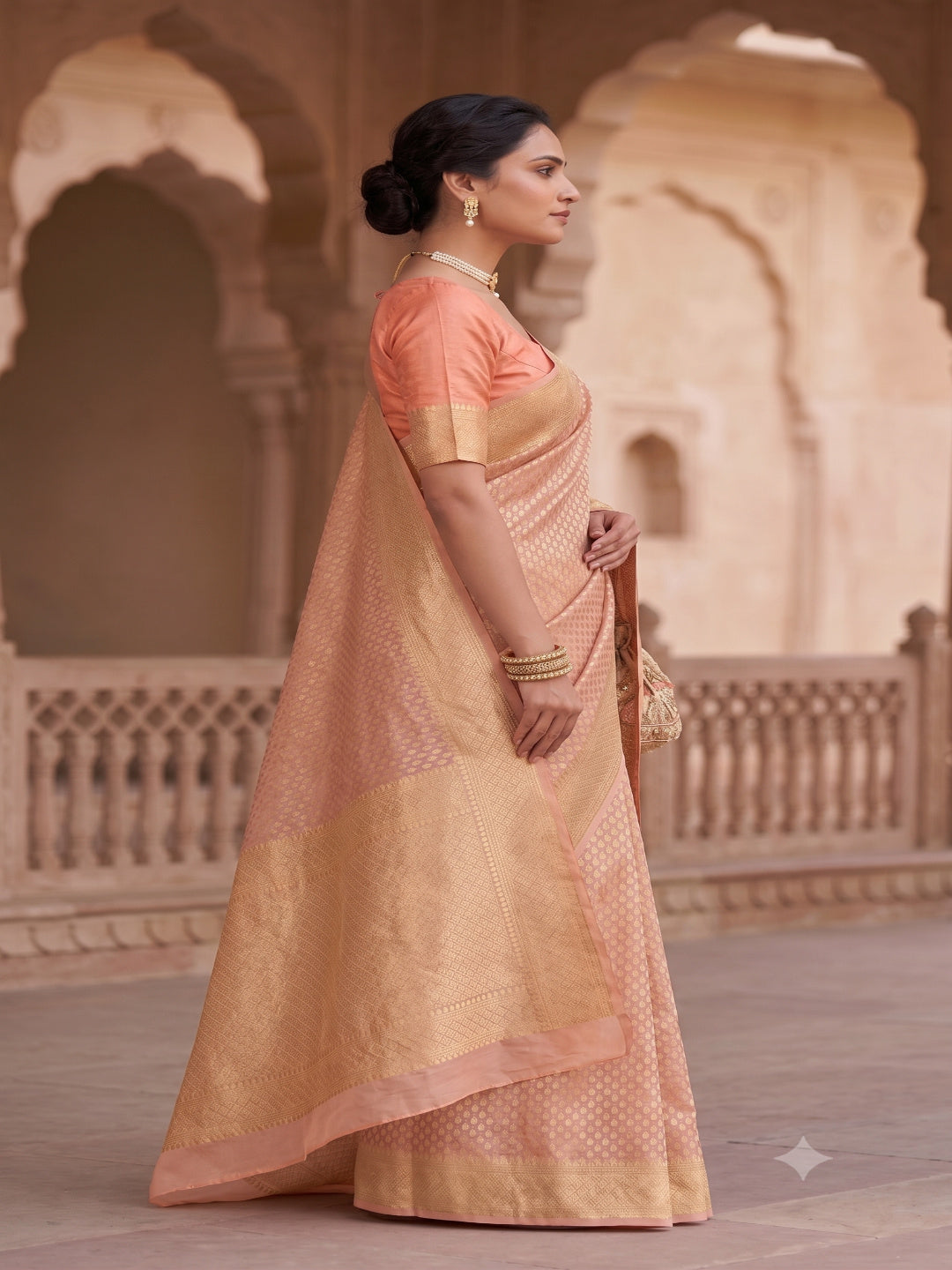 Woven Design Zari Organza Silk Saree