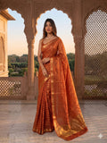 Cotton Silk Striped Zari Work Unstitched Blouse