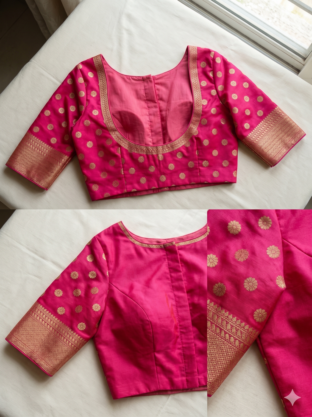 Banarsi soft silk saree, zari weaving with Unstitched Bluse&nbsp;