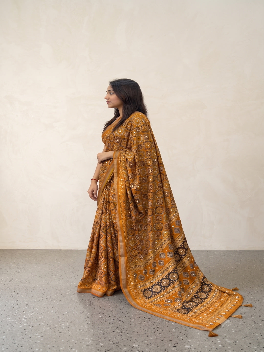 Soft Heavy Mall Cotton Mustard Sarees
