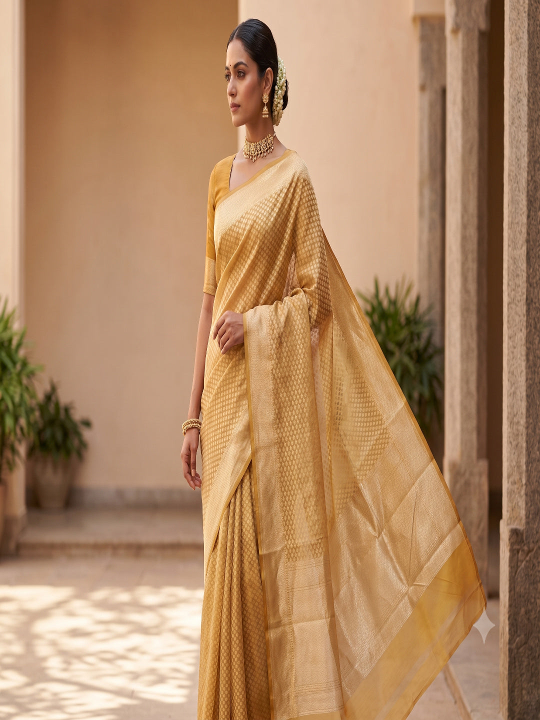 Woven Design Zari Organza Silk Saree