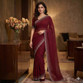 Space Silk with Jarkhan Work Swarovski Work Unstitched Blouse