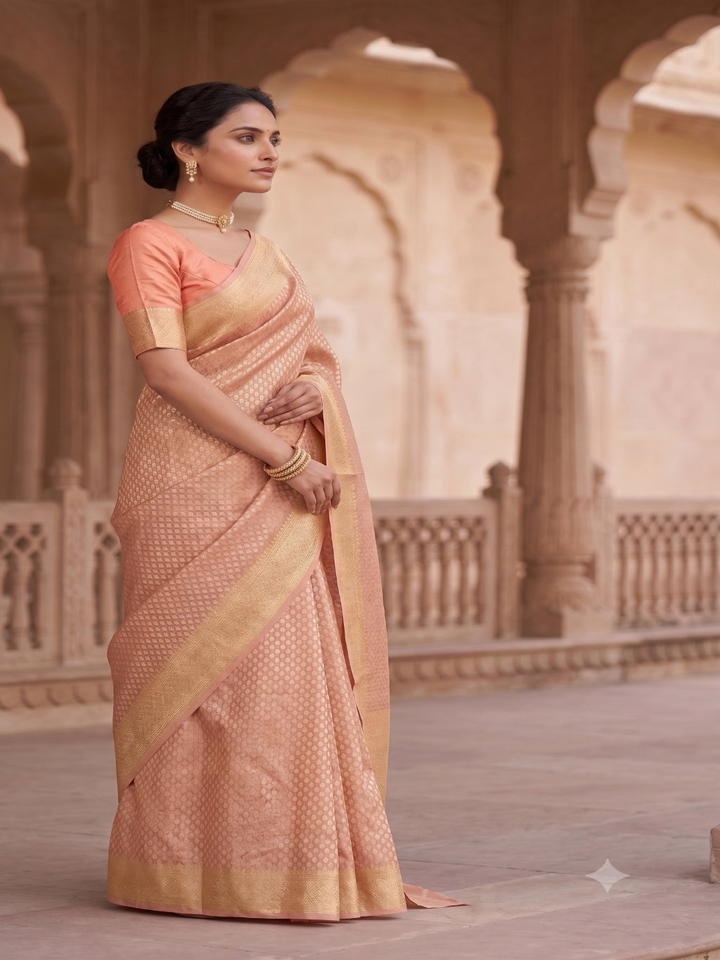 Woven Design Zari Organza Silk Saree