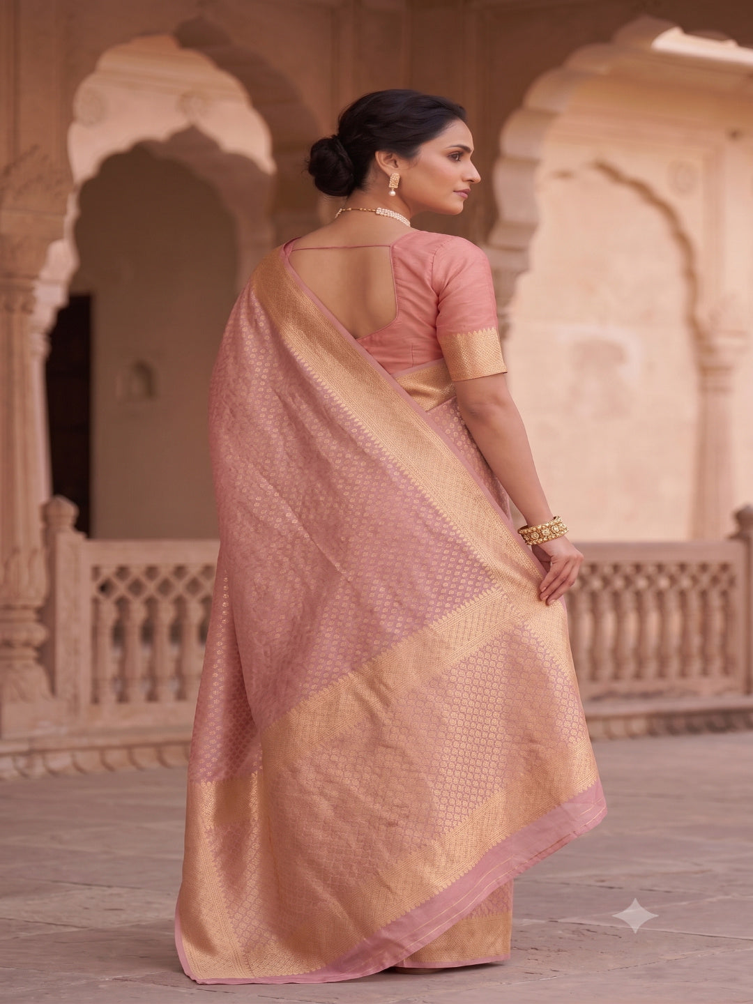 Woven Design Zari Organza Silk Saree