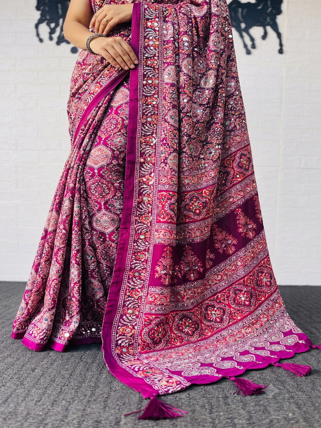 Soft Heavy Mall Cotton Pink Silk Sarees