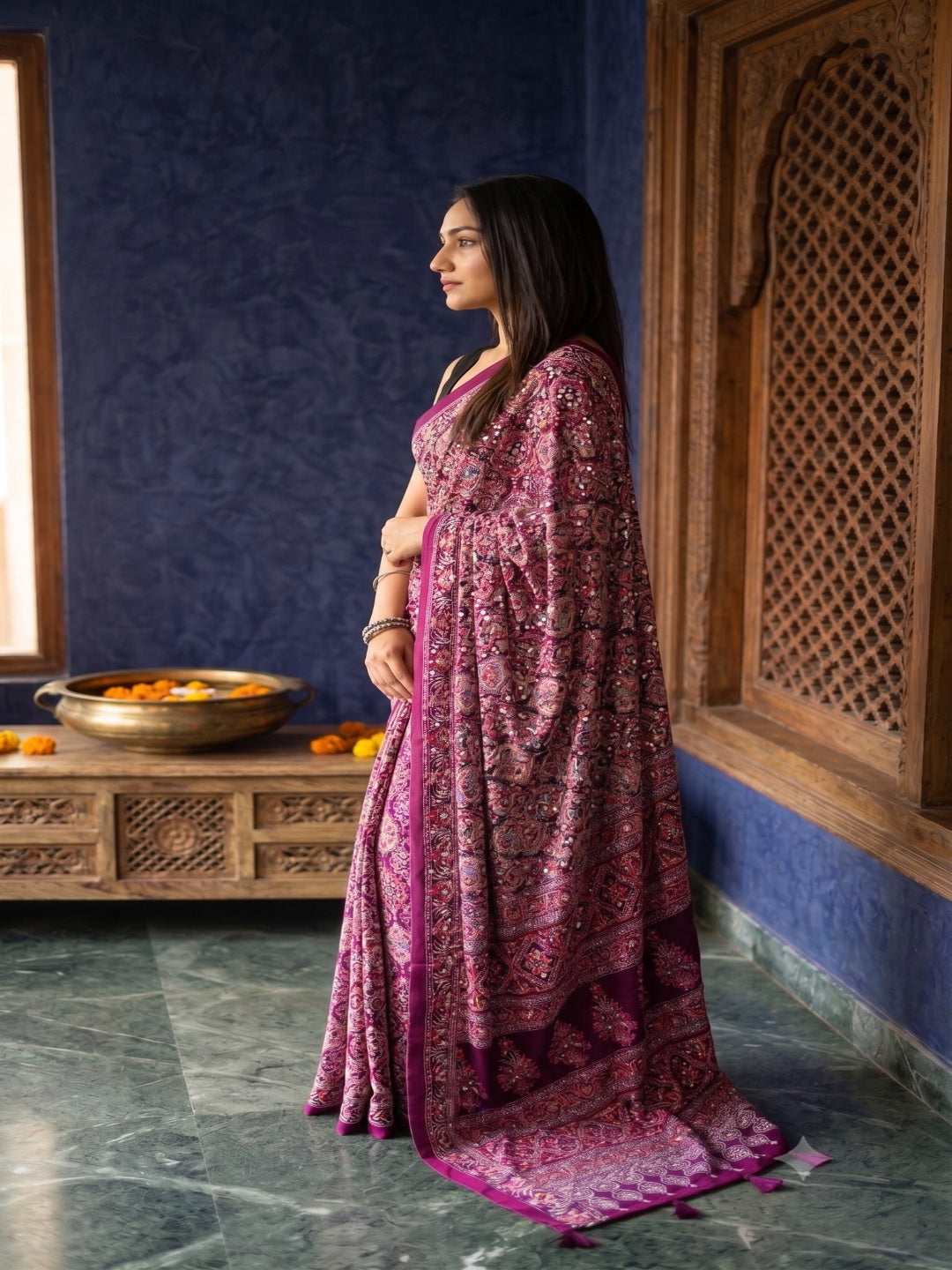 Soft Heavy Mall Cotton Pink Silk Sarees