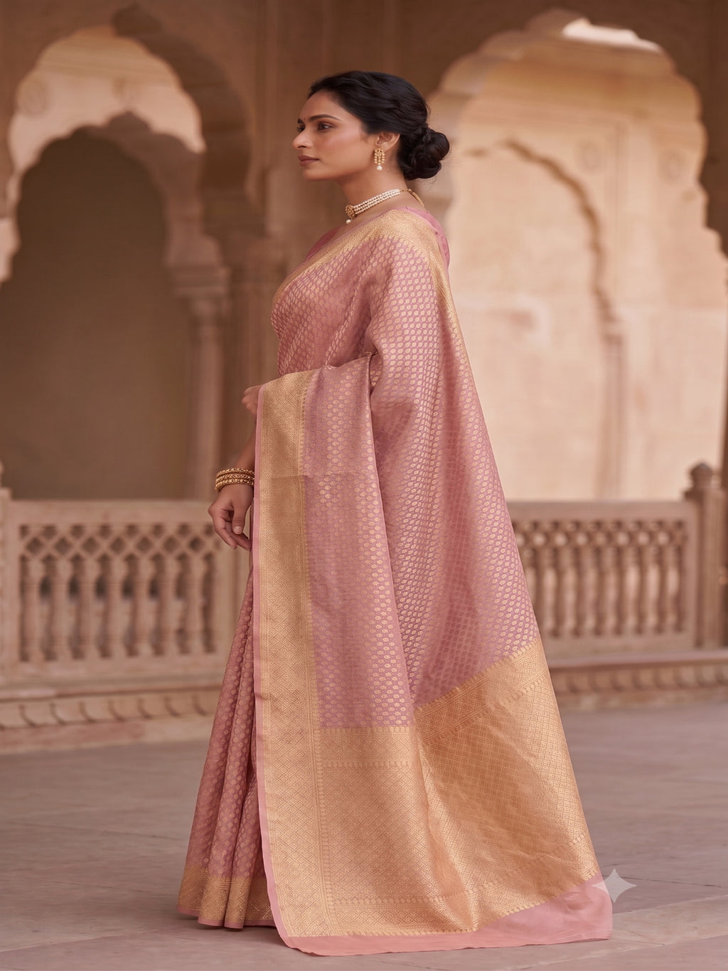 Woven Design Zari Organza Silk Saree