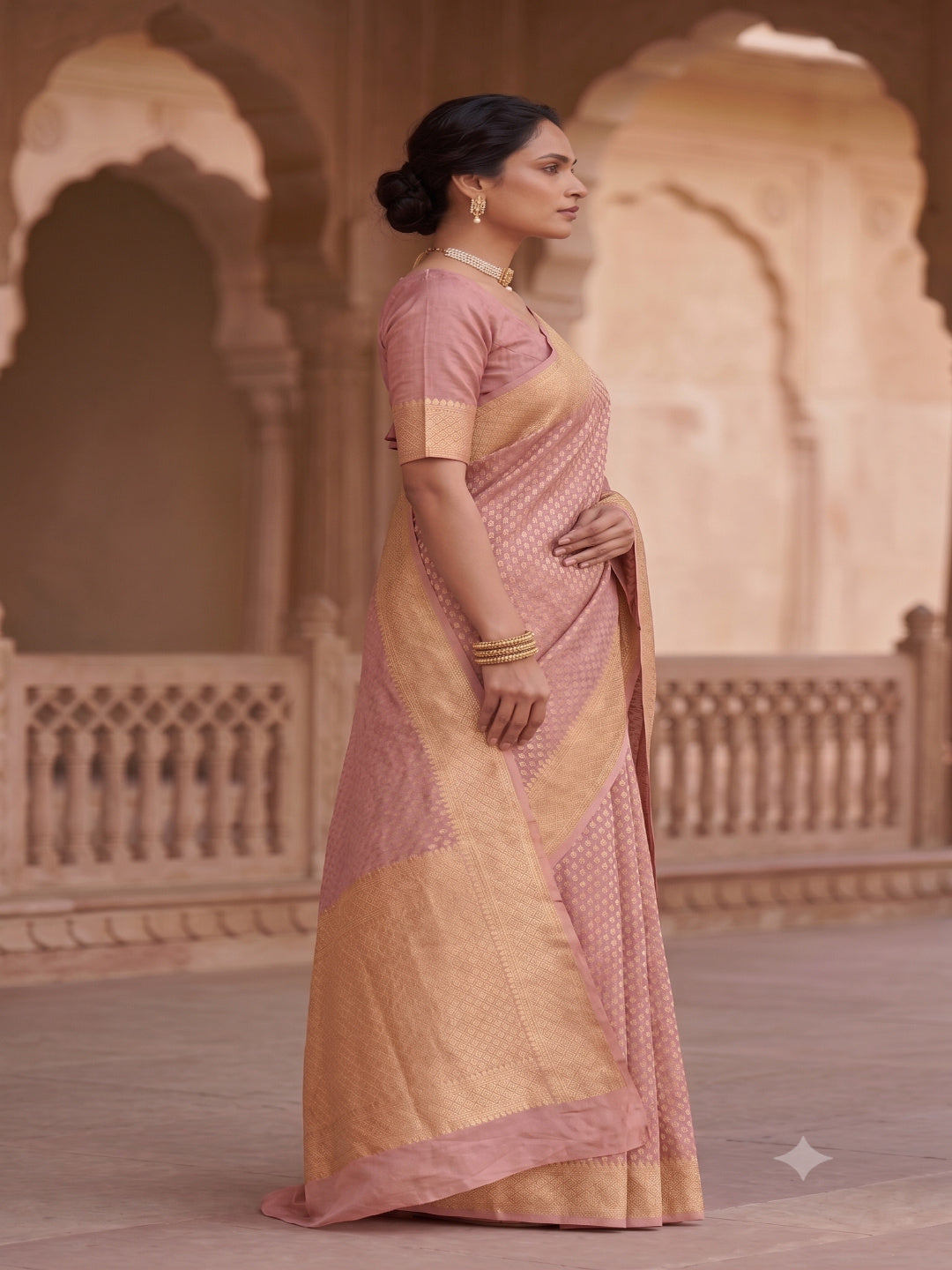 Woven Design Zari Organza Silk Saree