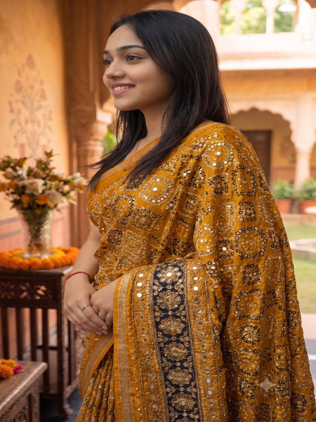 Soft Heavy Mall Cotton Mustard Sarees