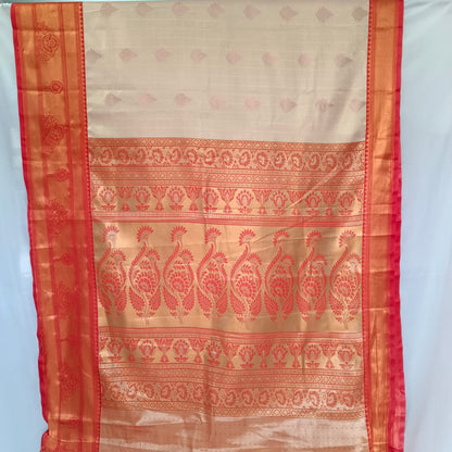 Silk Sari/Saree Tissue silk Kanjivaram Style Festive Partywear Unstitched Blouse pc