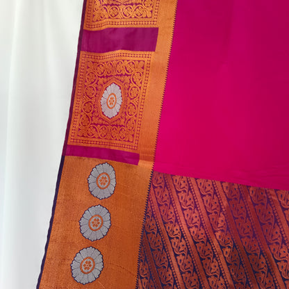 Cotton Silk Saree/Sari Kanjivaram Style Partywear Saree