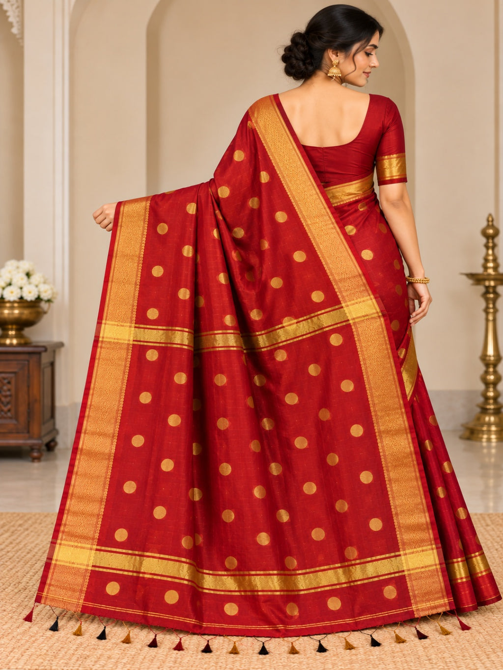 Zari Maheshwari Silk Cotton Saree