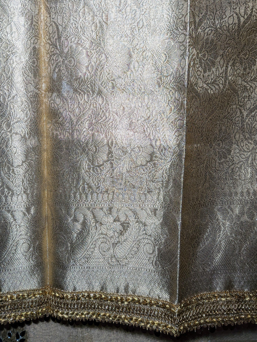 Woven Design Mirror Work Tissue Designer Banarasi Saree