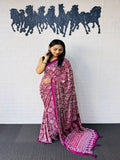 Soft Heavy Mall Cotton Pink Silk Sarees