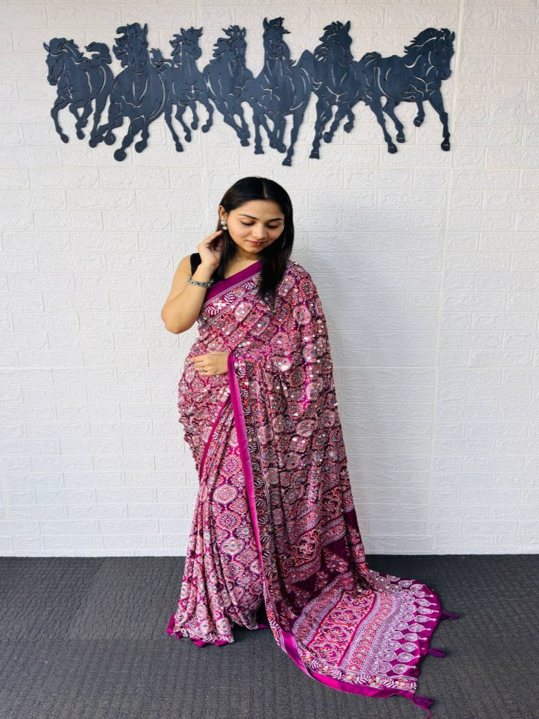 Soft Heavy Mall Cotton Pink Silk Sarees