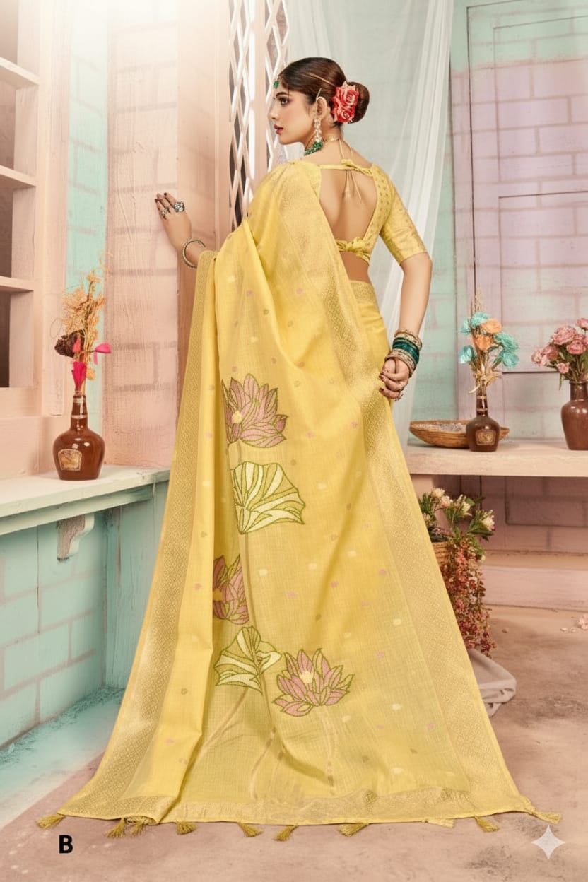 Linen Fabric Saree