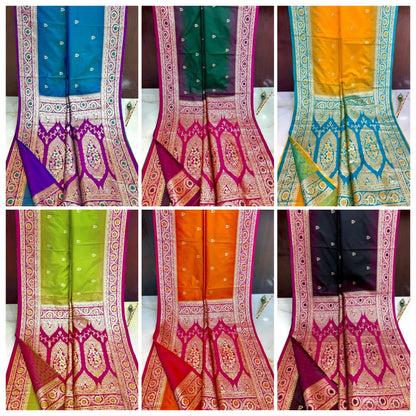 Contrast Bridal Banarasi Saree