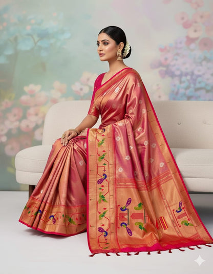 Premium Tissue Paithani Soft Banarsi Saree