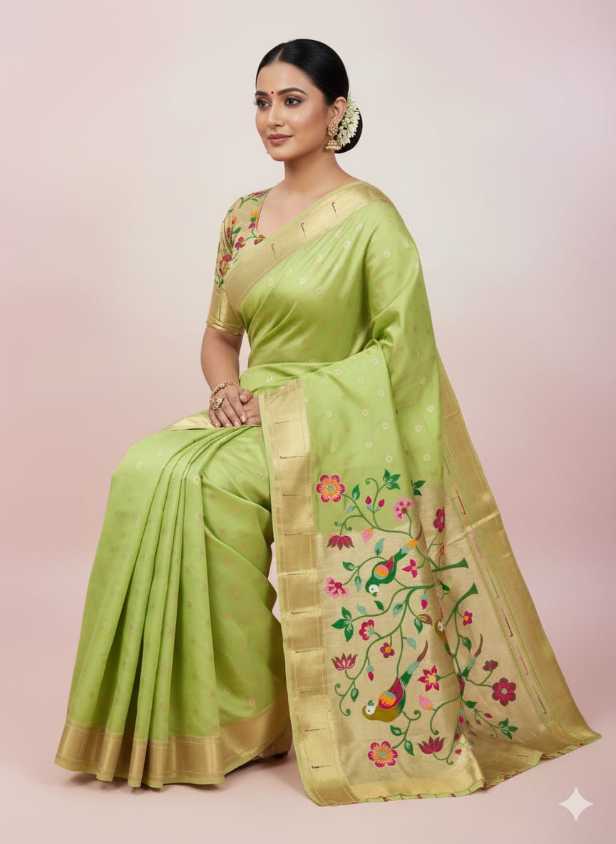 Paithani Heavy Tissue Saree