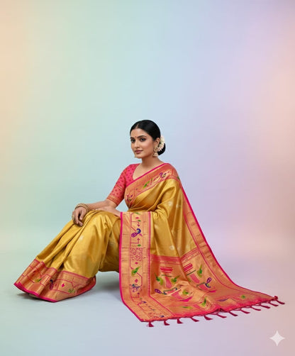 Premium Tissue Paithani Soft Banarsi Saree