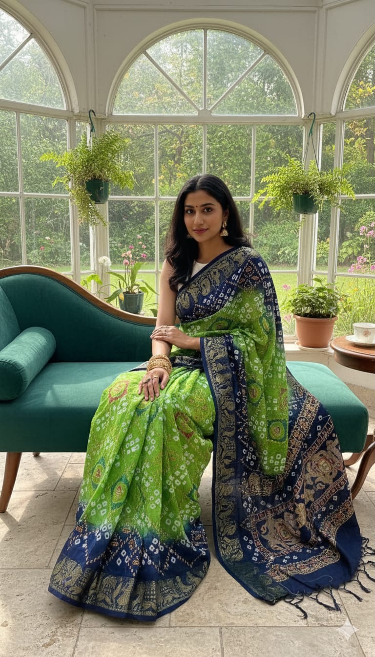 Art Silk Saree With Computer Work