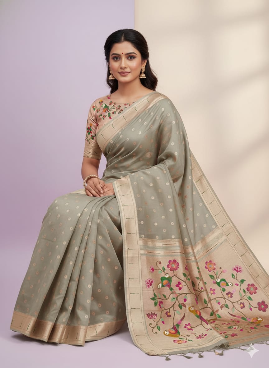 Paithani Heavy Tissue Saree