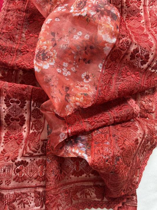 Soft Organza Silk Saree With Viscose Thread
